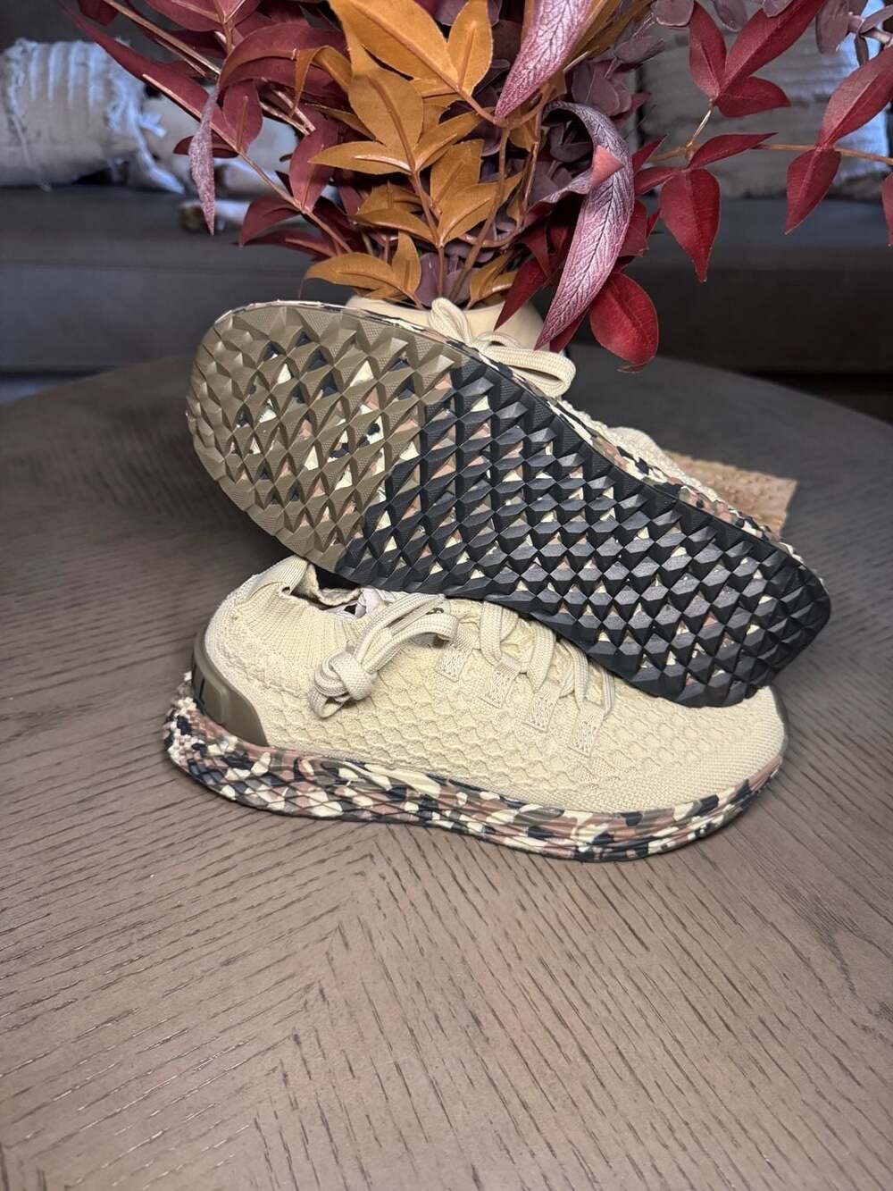 NOBULL Women's Beige Camo Allday Knit Running Shoes Sneakers Size Women's 7.5